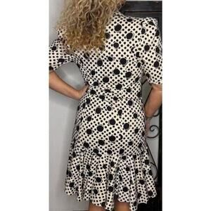 Raul Blanco VTG 80s Lined Dress Polka Dots Sz 12